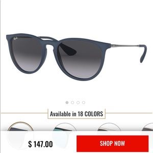 Ray-Ban Erika Women’s Sunglasses in Blue/Gunmetal